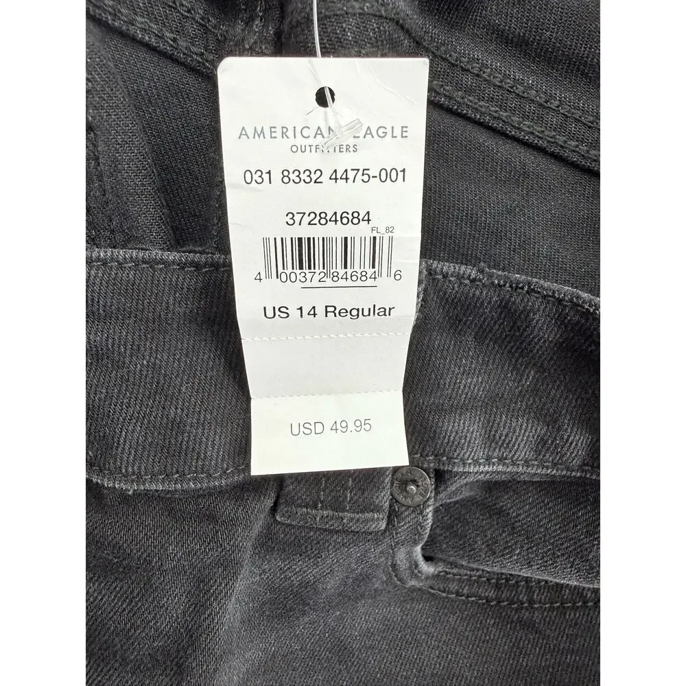 American‎ Eagle Low Rise Mini Skirt Womens 14/32W Black Cut Off NEW - Picture 6 of 9